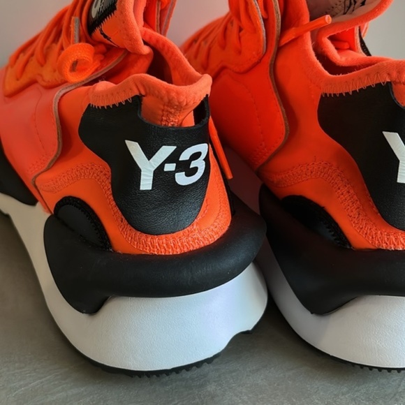 Y-3 Kaiwa Solar Orange Black Sneakers - Picture 10 of 12